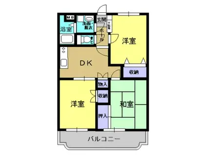 アグリR&O(3DK/3階)の間取り写真