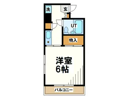 モンレーヴ富士見(1K/2階)の間取り写真