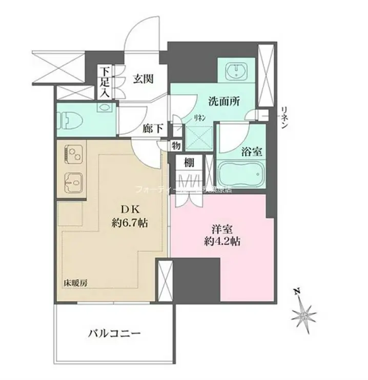ザ・パークハウス上野 3階階 間取り