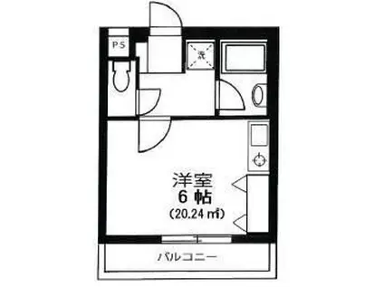 野方ウィズ(ワンルーム/1階)の間取り写真