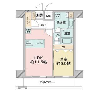 DIMUS新大阪(1LDK/9階)の間取り写真
