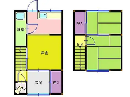 土井荘(3DK/1階)の間取り写真