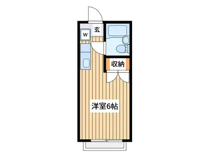 コツカハイツ(ワンルーム/2階)の間取り写真
