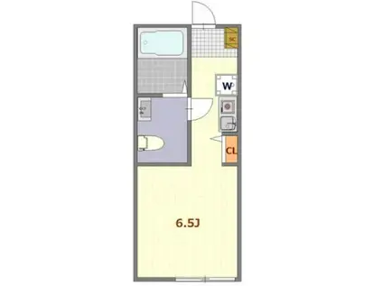 ドルチェ・ビータ西横浜(ワンルーム/2階)の間取り写真