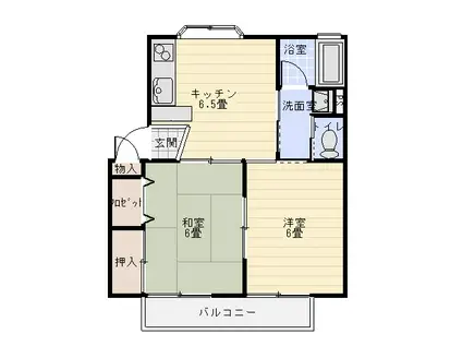 セルナクレスト(2DK/1階)の間取り写真