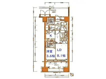 プレミスト横浜ポートサイド(1LDK/4階)の間取り写真