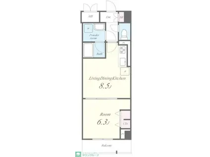 JPT RESIDENCE(1LDK/7階)の間取り写真