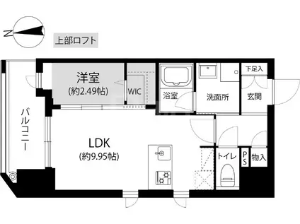 MGH大濠パーク(1LDK/10階)の間取り写真