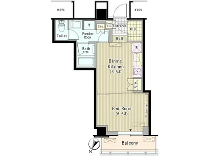 メルクマール京王笹塚レジデンス(1DK/10階)の間取り写真