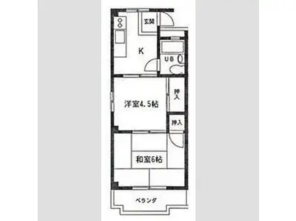 リバーサイドゆう(2K/3階)の間取り写真