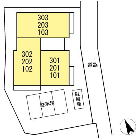 グリーンハウス(2LDK/2階)の間取り写真