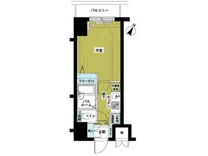 フェニックス初台弐番館(1K/4階)の間取り写真