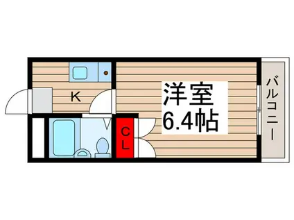 IKKII(1K/1階)の間取り写真