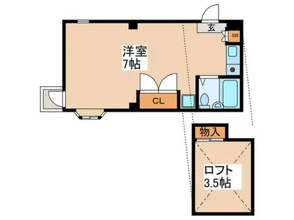 フォーラム荻窪(ワンルーム/3階)の間取り写真