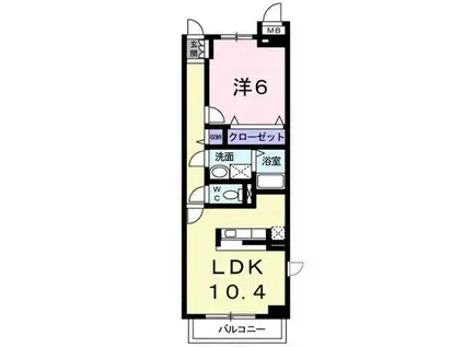 UNITE SOEMO(1LDK/2階)の間取り写真