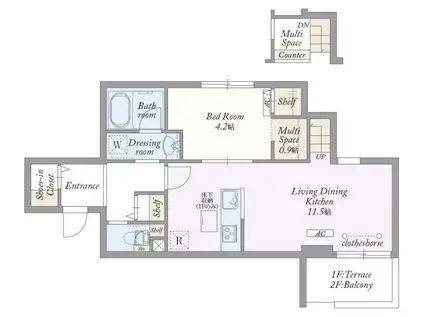 MY STYLE VINTAGE 根岸(1LDK/1階)の間取り写真