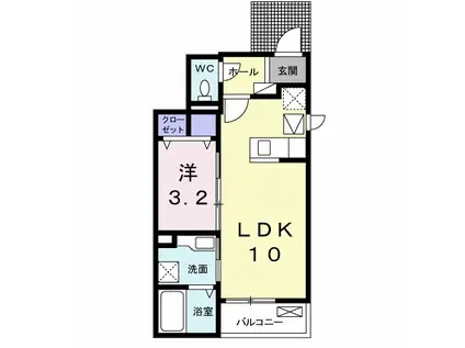 リベルテ(1LDK/1階)の間取り写真