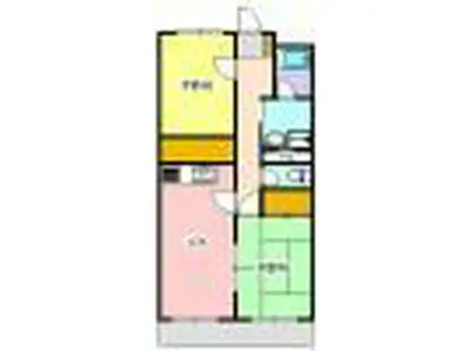 パレスフォレスト(2LDK/3階)の間取り写真