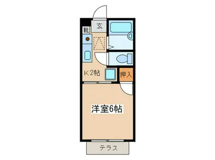 アネックスヒルズ(1K/1階)の間取り写真