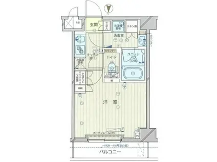 ルーブル東武練馬弐番館(1K/4階)の間取り写真