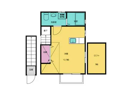 M.STAGE AOINISI(1K/2階)の間取り写真