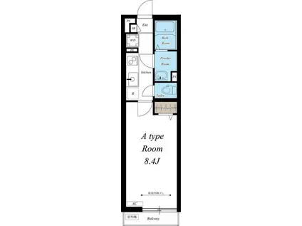 リブリ・子安(1K/3階)の間取り写真