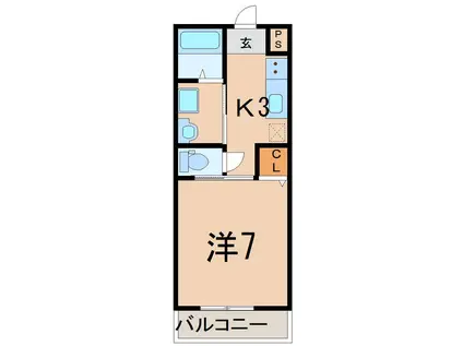 COMOA(1K/2階)の間取り写真