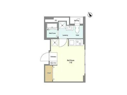 TIME SHARING 門前仲町旧(ワンルーム/2階)の間取り写真