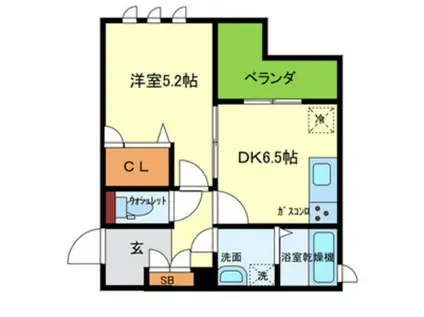 シャーメゾンエスト(1DK/3階)の間取り写真