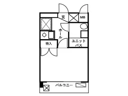 サンハイム本田(1K/1階)の間取り写真