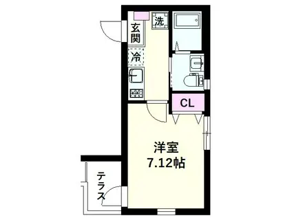 NSGATE大宮B(1K/1階)の間取り写真