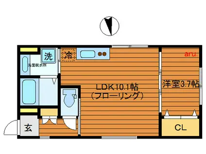 LA CASA KICHIJOJI(1LDK/2階)の間取り写真