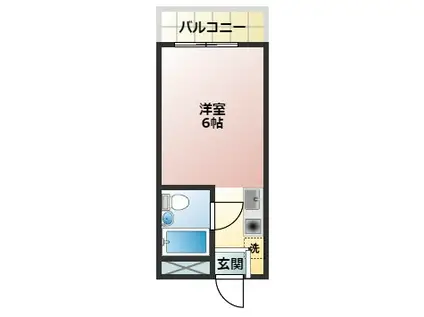 アーバン津田沼(ワンルーム/2階)の間取り写真