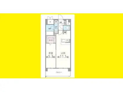 エスリード江坂セントラム(1K/5階)の間取り写真