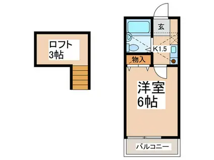 ジョイフルオークラNO.11(1K/1階)の間取り写真