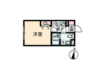 ME MOLA中村橋(1K/4階)の間取り写真