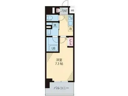 ステディコート桜上水(1K/1階)の間取り写真