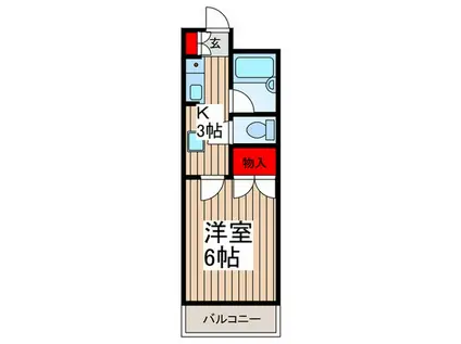 アーバンコーポM(1K/2階)の間取り写真