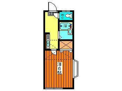 メゾンフローラ(1K/1階)の間取り写真