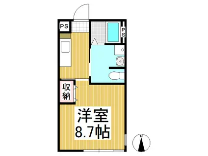 メゾン リガシーII(1K/1階)の間取り写真