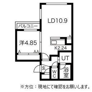 エスタヴィエ円山(1LDK/3階)の間取り写真