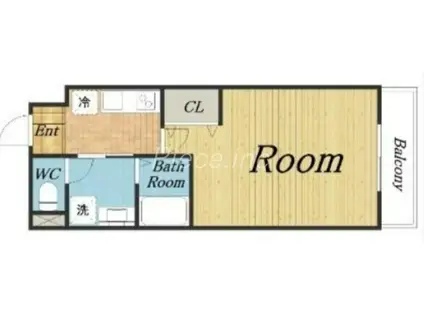 LUXE東三国(1K/7階)の間取り写真