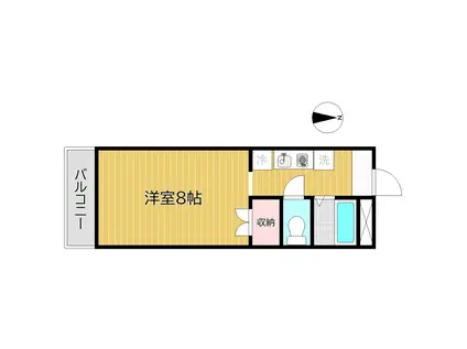 スカイアローマンション(1K/3階)の間取り写真