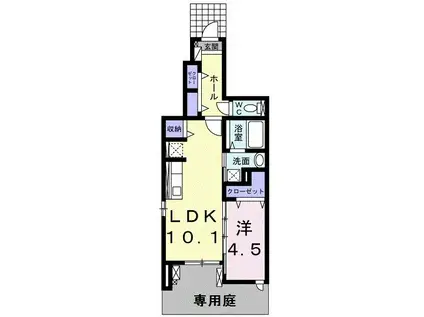 クールメゾン(1LDK/1階)の間取り写真