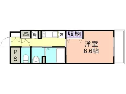 シャルマンエース(1K/4階)の間取り写真