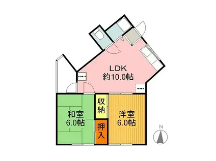ガーデン千種(2LDK/3階)の間取り写真
