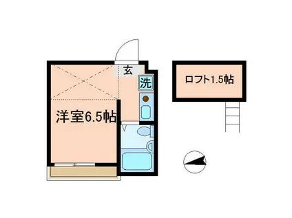 イルビラージュ蒲田(ワンルーム/3階)の間取り写真