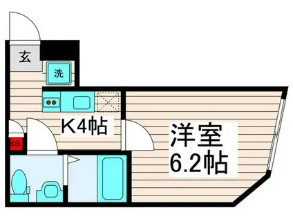 ガレット(1K/2階)の間取り写真