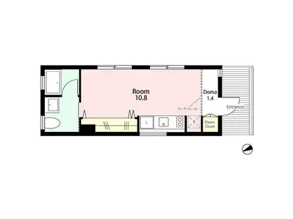 下馬壱番館(ワンルーム/3階)の間取り写真