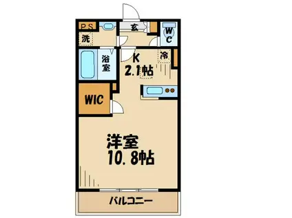 ホワイトキューブI(1K/3階)の間取り写真